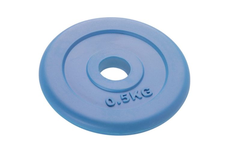 Блин обрезиненный d50 мм, Sportex 0,5 кг HKPL116-COLOR-d50 синий 