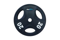 Диск обрезиненный Inex GMAX с 3 отверстиями, GRP-N-20KG, черный