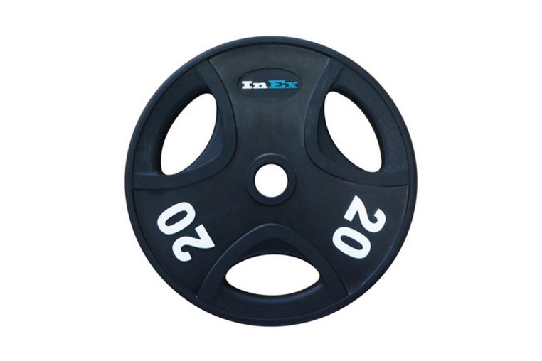 Диск обрезиненный Inex GMAX с 3 отверстиями, GRP-N-20KG, черный 