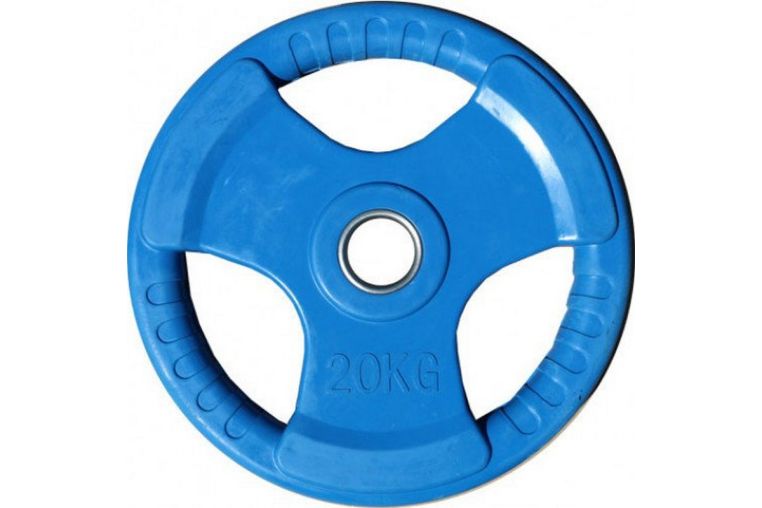 Диск обрезиненный ZSO цветной 3 Handle D-51 20кг 