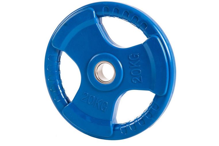 Диск обрезиненный ZSO цветной 3 Handle D-51 20кг фото 1