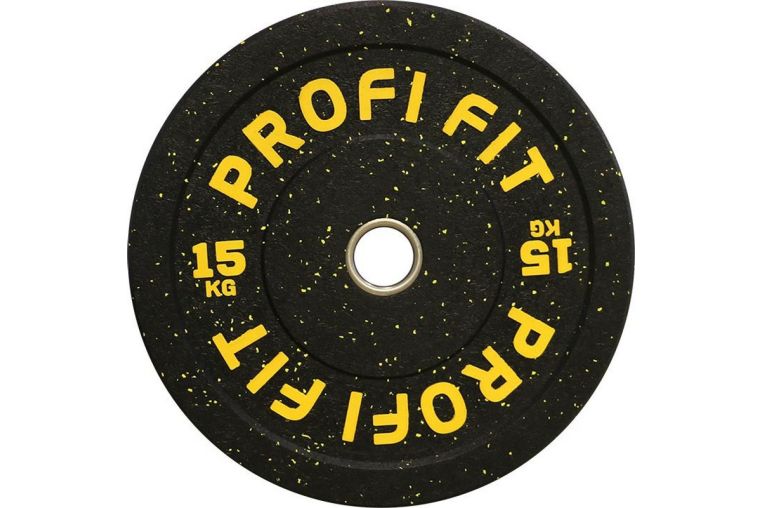 Диск для штанги Profi-Fit Hi-Temp с цветными вкраплениями, d-51 15кг 