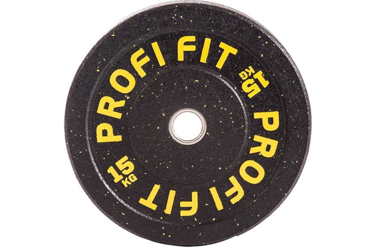 Диск для штанги Profi-Fit Hi-Temp с цветными вкраплениями, d-51 15кг фото 2