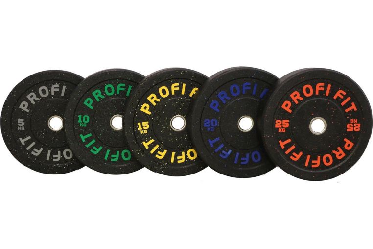 Диск для штанги Profi-Fit Hi-Temp с цветными вкраплениями, d-51 20кг фото 4