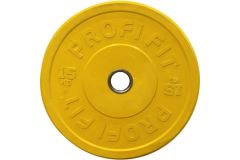 Диск для штанги Profi-Fit каучуковый, цветной, d-51 15кг