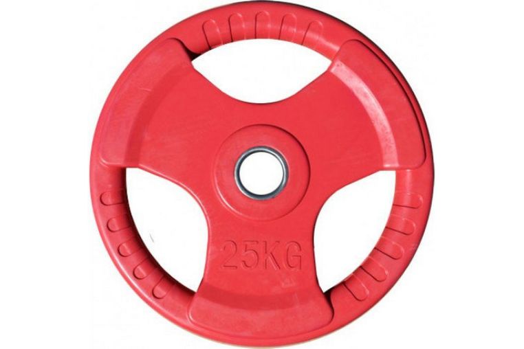 Диск обрезиненный ZSO цветной 3 Handle D-51 25кг 