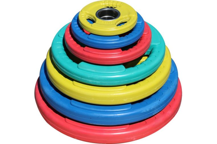 Диск обрезиненный ZSO цветной 3 Handle D-51 25кг фото 5