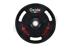 Диск олимпийский Oxide Fitness OWP02 D50мм полиуретановый, с 3-мя хватами, черный 25кг.