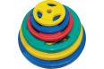 Диск обрезиненный ZSO цветной 3 Handle D-26 15кг фото 1