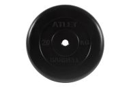 Диск обрезиненный d31мм MB Barbell Atlet 20кг черный MB-AtletB31-20
