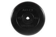 Диск обрезиненный d26мм MB Barbell MB-AtletB26-15 15кг черный