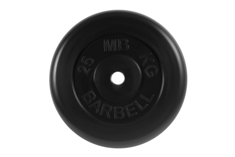 Диск обрезиненный d26мм MB Barbell MB-PltB26-25 25кг черный 