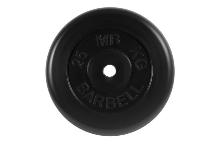 Диск обрезиненный d31мм MB Barbell MB-PltB31-25 25 кг черный 