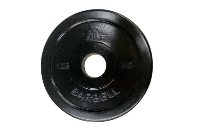 Диск обрезиненный d31мм DFC WP021-31-1,25 1,25кг, чёрный 
