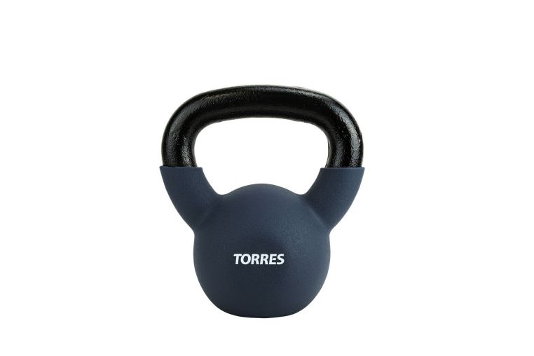 Гиря 6 кг Torres чугун в неопреновой оболочке PL55226 серый фото 3