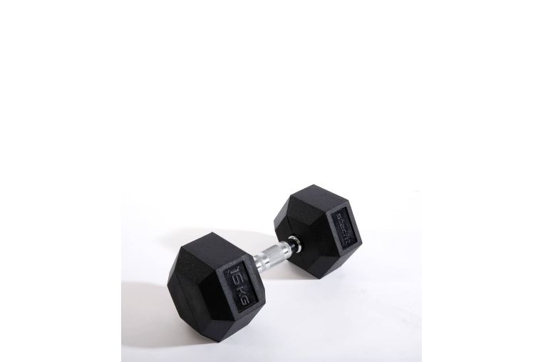 Гантель гексагональная, обрезиненная 16 кг Star Fit DB-301 черный 