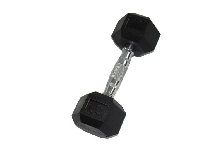 Гантель Perform Better Rubber Encased Hex Dumbbells 10 кг PB\0543-10\BK-00-00 
