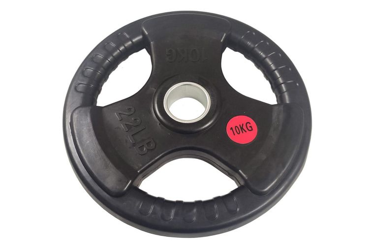 Диск обрезиненный 10 кг Sportex (d26 мм) E36834 чёрный 