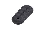 Диск пластиковый 1,25 кг BaseFit d26 мм BB-203 черный, 4 шт
