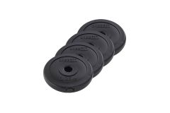 Диск пластиковый 1,25 кг BaseFit d26 мм BB-203 черный, 4 шт
