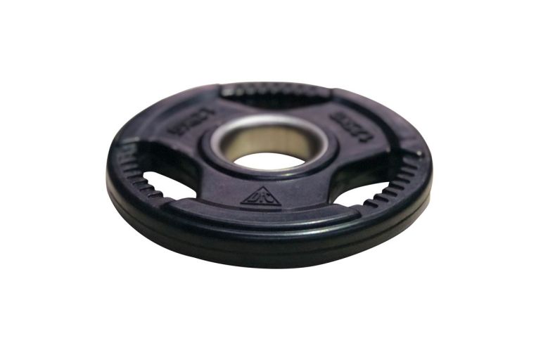 Диск обрезиненный d51мм DFC WP015-51-25 25кг, с хватом, чёрный фото 4