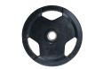 Диск обрезиненный d51мм DFC WP015-51-25 25кг, с хватом, чёрный фото 5