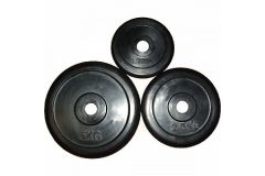 Диск обрезиненный Alex черный D 25, RCP 10 15кг