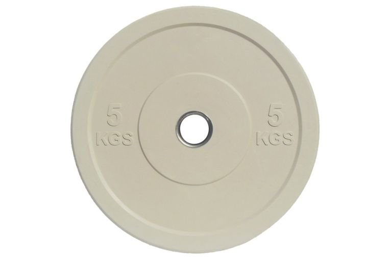 Диск белый 5 кг (диаметр 450 мм) Johns Apolo Bumper 91050 Ø51 
