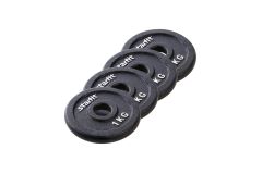 Диск чугунный 1 кг Star Fit d26 мм BB-204 черный, 4 шт
