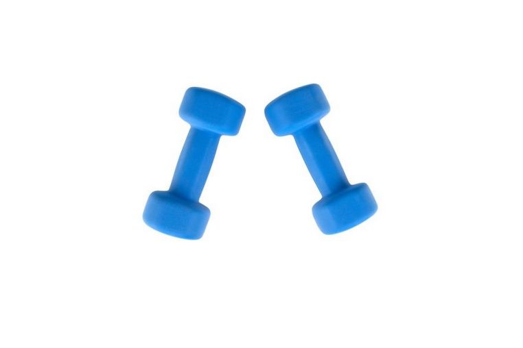 Гантель 4 кг Kett-UP KELLER FITNESS, неопреновая KU155.4 синий, (2шт) фото 2