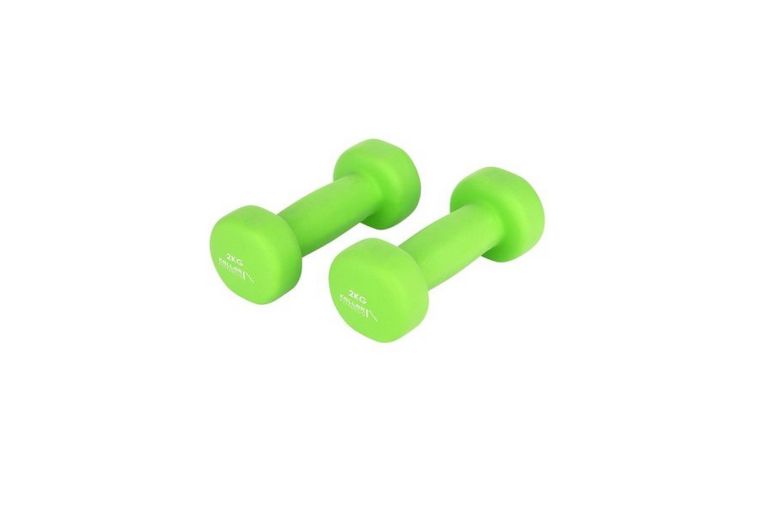 Гантель 2 кг Kett-UP KELLER FITNESS, неопреновая KU155.2 зеленый, (2шт) фото 2