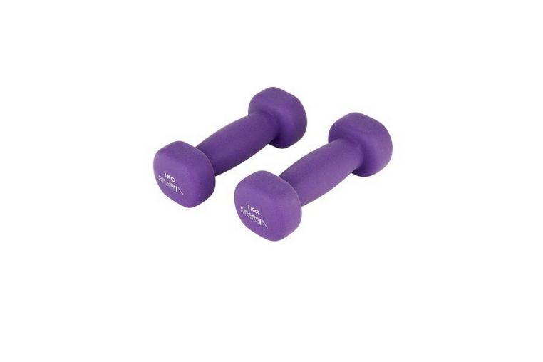 Гантель 1 кг Kett-UP KELLER FITNESS, неопреновая KU155.1 фиолетовый, (2шт) фото 1