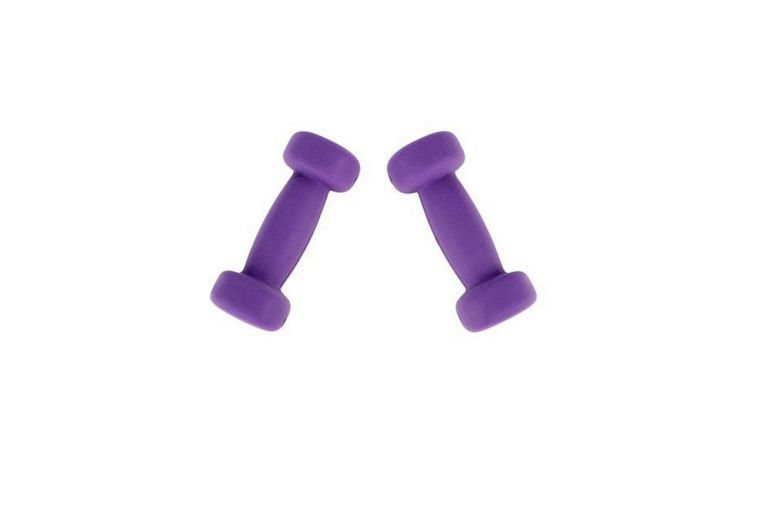 Гантель 1 кг Kett-UP KELLER FITNESS, неопреновая KU155.1 фиолетовый, (2шт) фото 2