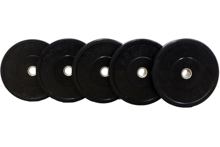 Диск для штанги Profi-Fit каучуковый, черный, d-51 20кг фото 3