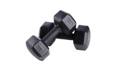 Набор из гексагональных гантелей 2х2,5кг (пластик/цемент) 5кг Sportex CPD-5