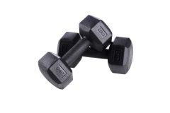 Набор из гексагональных гантелей 2х2,5кг (пластик/цемент) 5кг Sportex CPD-5