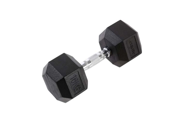Гантель обрезиненная Star Fit DB-301 16 кг, черная 