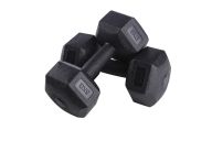 Набор из гексагональных гантелей 2х5кг (пластик/цемент) 10кг Sportex CPD-10
