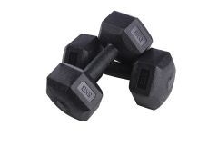 Набор из гексагональных гантелей 2х5кг (пластик/цемент) 10кг Sportex CPD-10