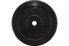 Диск обрезиненный Torres PL507110, D25 мм 10 кг, черный