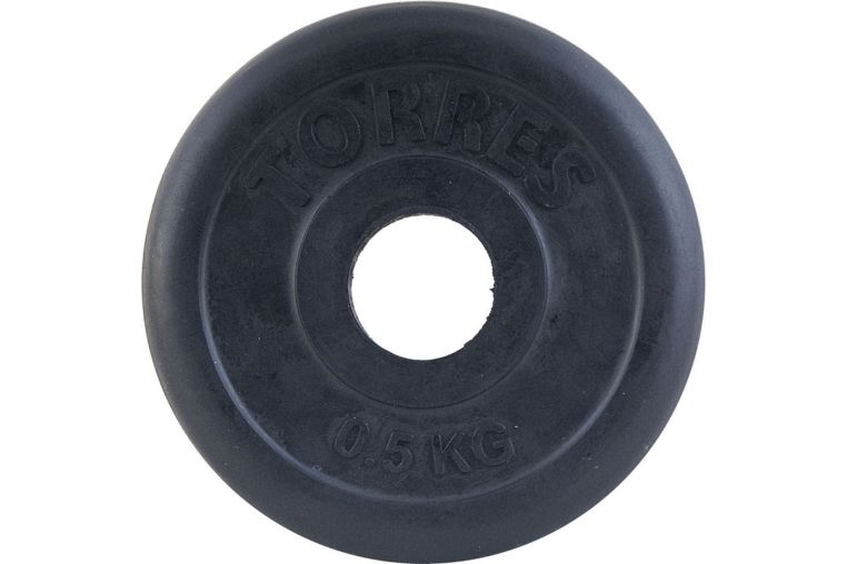Диск обрезиненный d31 Torres PL506105 0,5 кг черный 