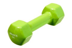 Гантель обрезиненная, 2 кг Bradex SF 0535 салатовая