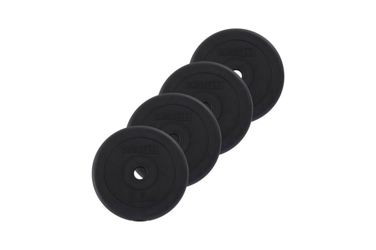 Диск пластиковый 2,5 кг, 4 шт BaseFit BB-203 d26 мм, черный 