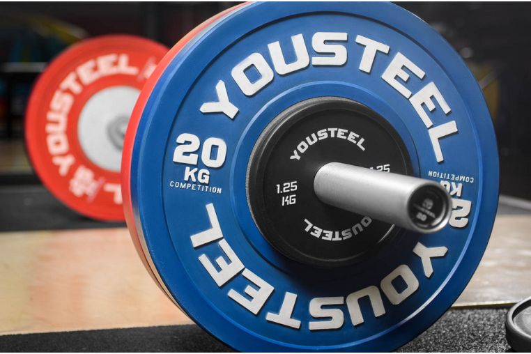 Диск 2,5кг YouSteel каучуковый, тренировочный, черный фото 7