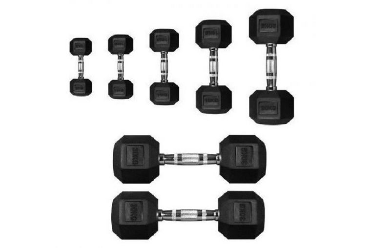 Гантель 2,5кг Perform Better Rubber Encased Hex Dumbbells PB\4137-2,5\BK-25-00 