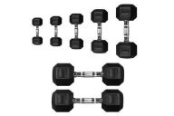 Гантель 15кг Perform Better Rubber Encased Hex Dumbbells PB\4137-15\BK-15-00