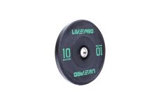 Бампированный диск 10кг Live Pro Black Rubber Bumper Plate NL\LP8038-10\00-00-00