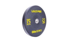 Бампированный диск 15кг Live Pro Black Rubber Bumper Plate NL\LP8038-15\00-00-00