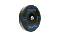 Бампированный диск 20кг Live Pro Black Rubber Bumper Plate NL\LP8038-20\00-00-00