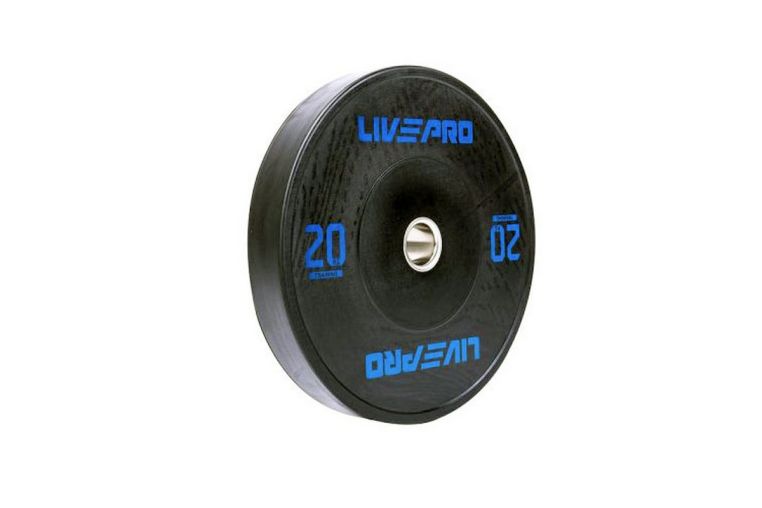 Бампированный диск 20кг Live Pro Black Rubber Bumper Plate NL\LP8038-20\00-00-00 